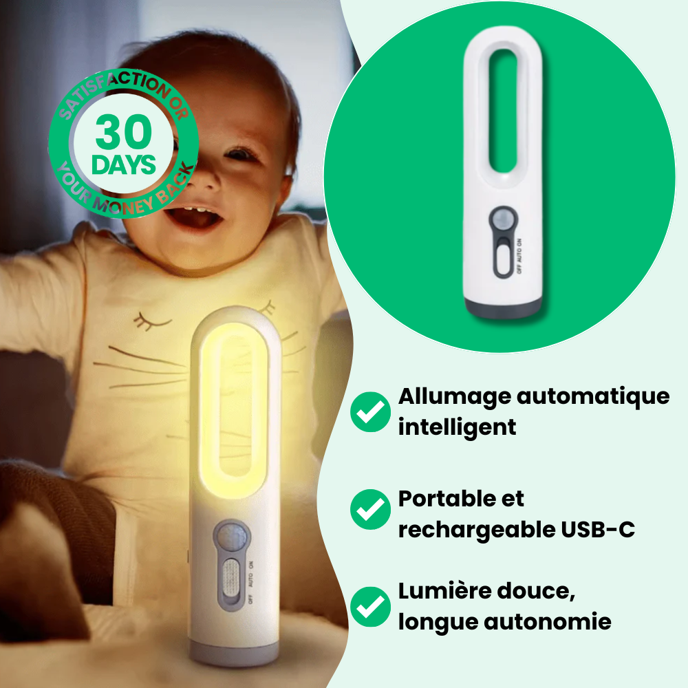 Lámpara de Noche con Detector de Movimiento Recargable