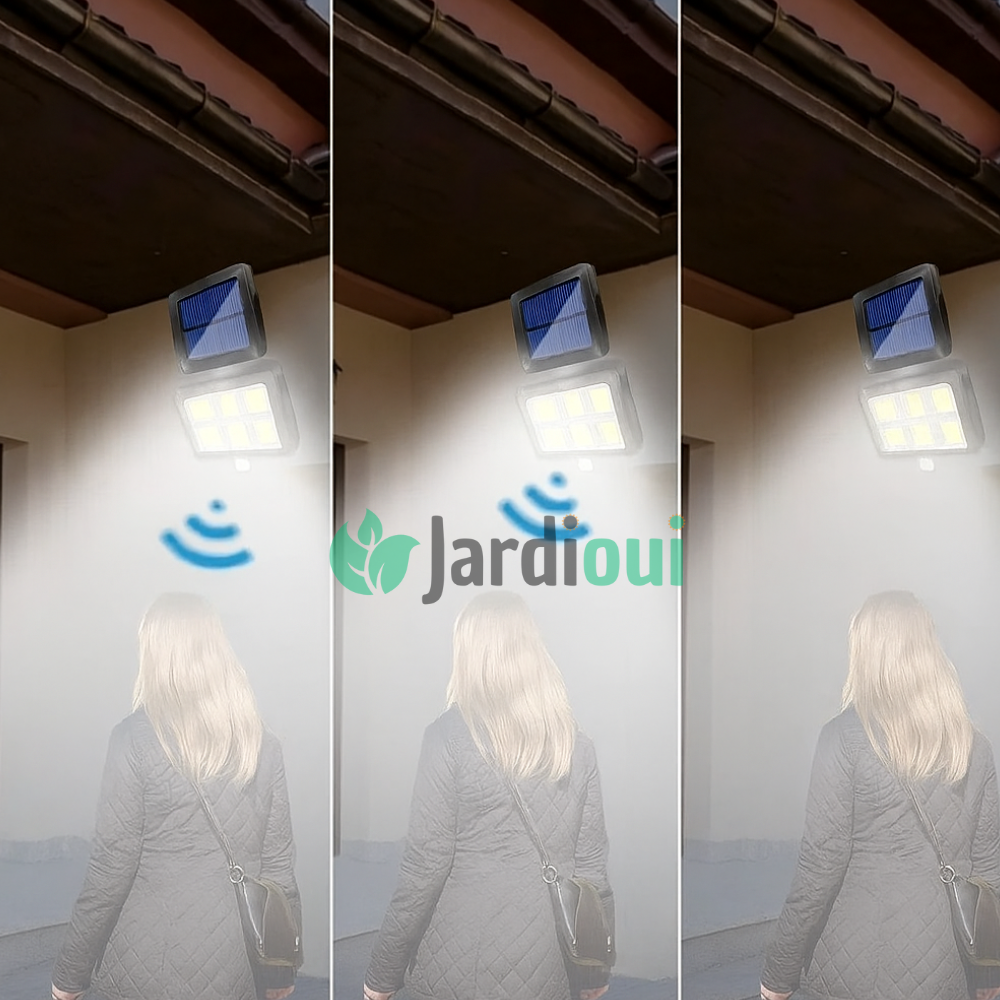 Potente lámpara solar con sensor de movimiento