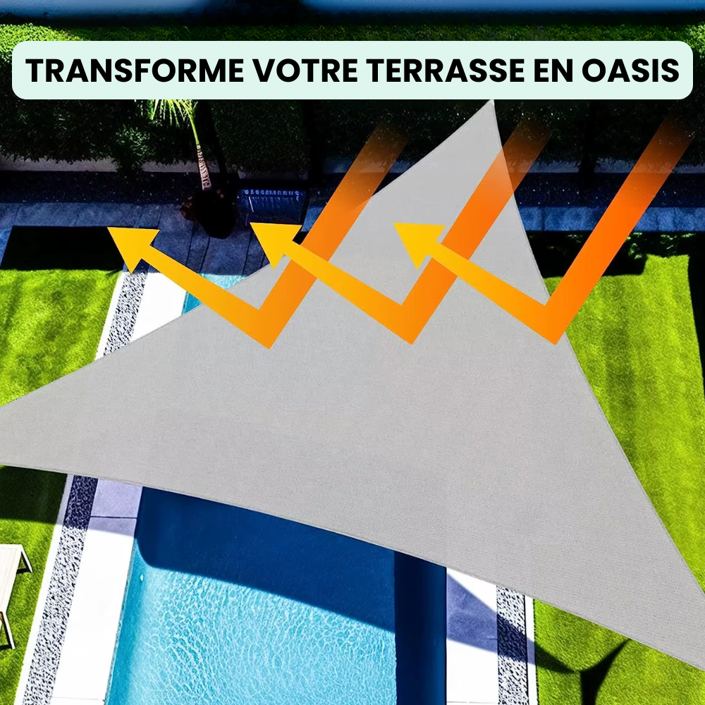 Vela de sombra triangular impermeable