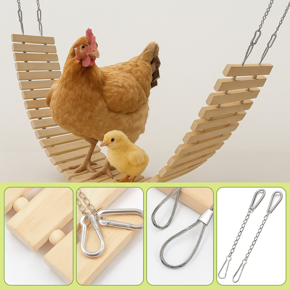 Columpio Natural Suspendido para Pollos