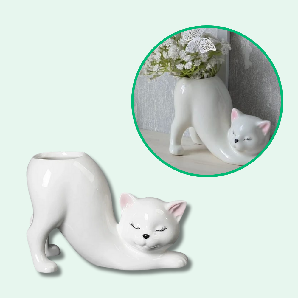 Maceta de gato adorable