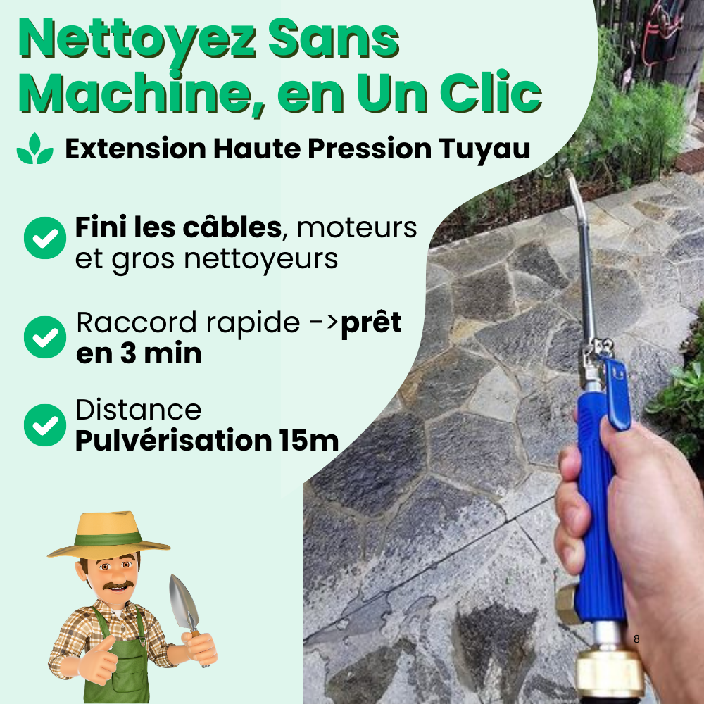 Extensión de manguera de jardín de alta presión