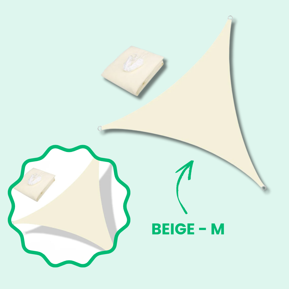 Vela de sombra triangular impermeable