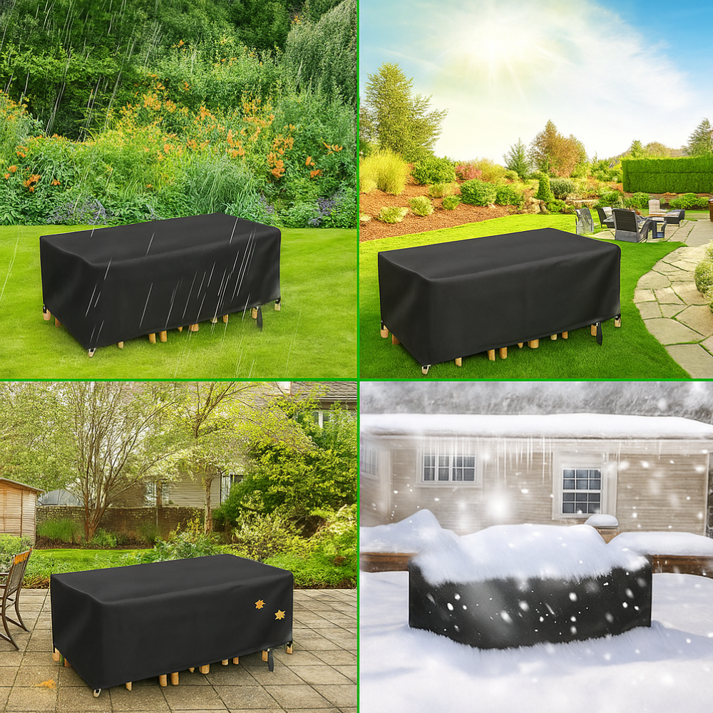 Funda protectora premium para mesa de jardín.