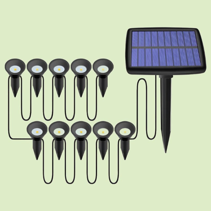 Jardioui Lampes de Pelouse Solaires Ultra-Lumineuses (Lot de 8 + 2 Offertes)