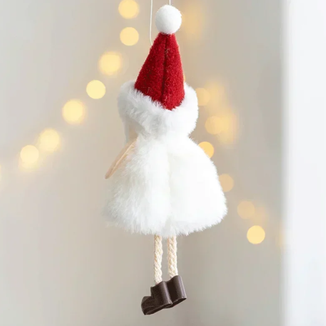 Jardioui Poupées de Noël Suspendues en Peluche Douce (pack de 4 pièces)