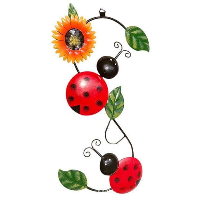 frJardioui Coccinelle Décoration Murale Extérieure "Abeille & Coccinelle"