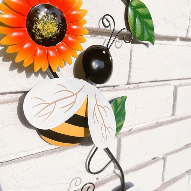 frJardioui Décoration Murale Extérieure "Abeille & Coccinelle"