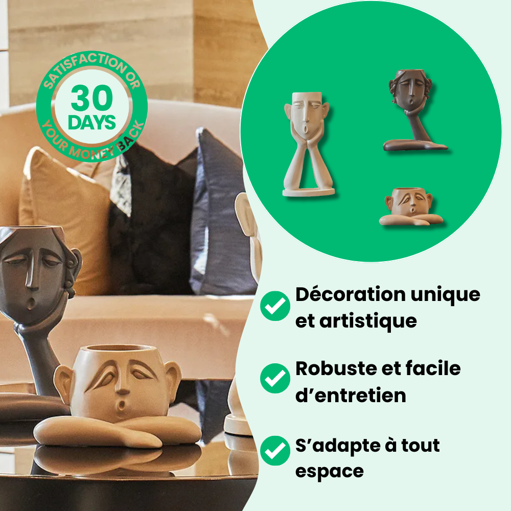 Maceta De Caras Artísticas Elegantes