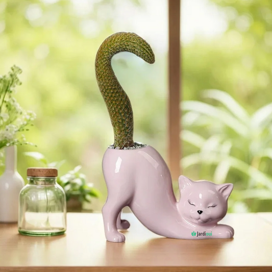 Maceta de gato adorable