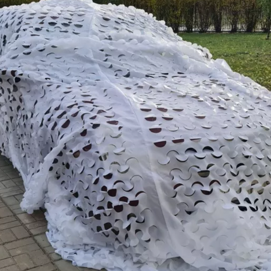Voile d'ombrage camouflage blanc