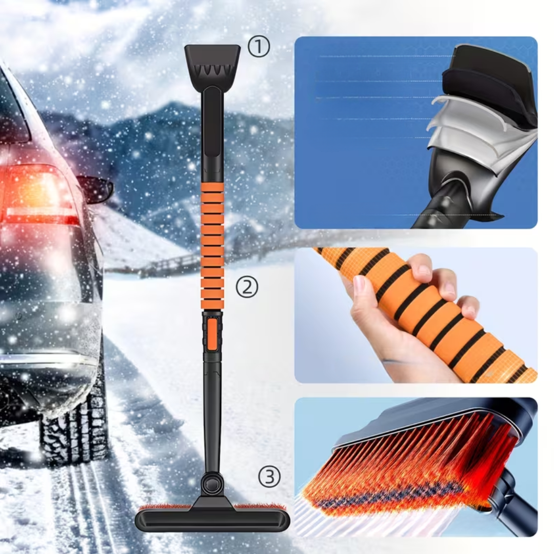 Outil Déneigement 4-en-1 Compact pour Voiture