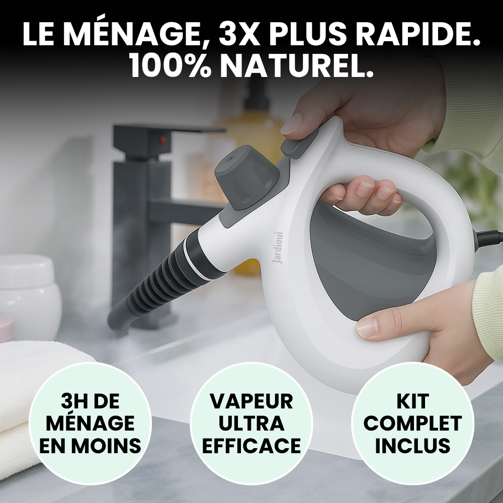 Limpiador a vapor compacto para múltiples superficies