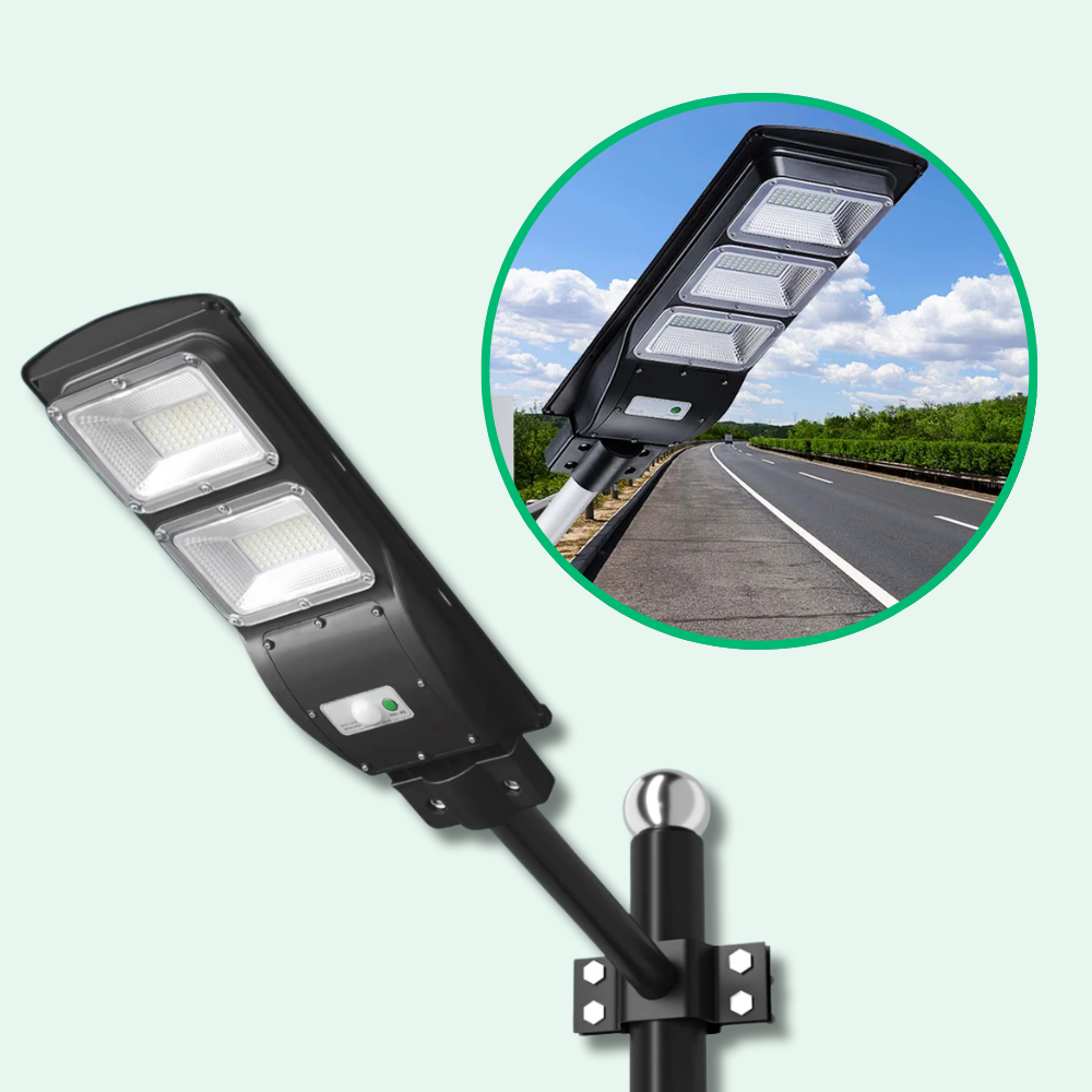Farola solar para exteriores con sensor de movimiento ultrapotente