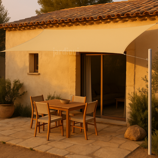 Vela de sombra rectangular impermeable