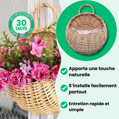Jardioui Jardinière Osier Murale Élégante
