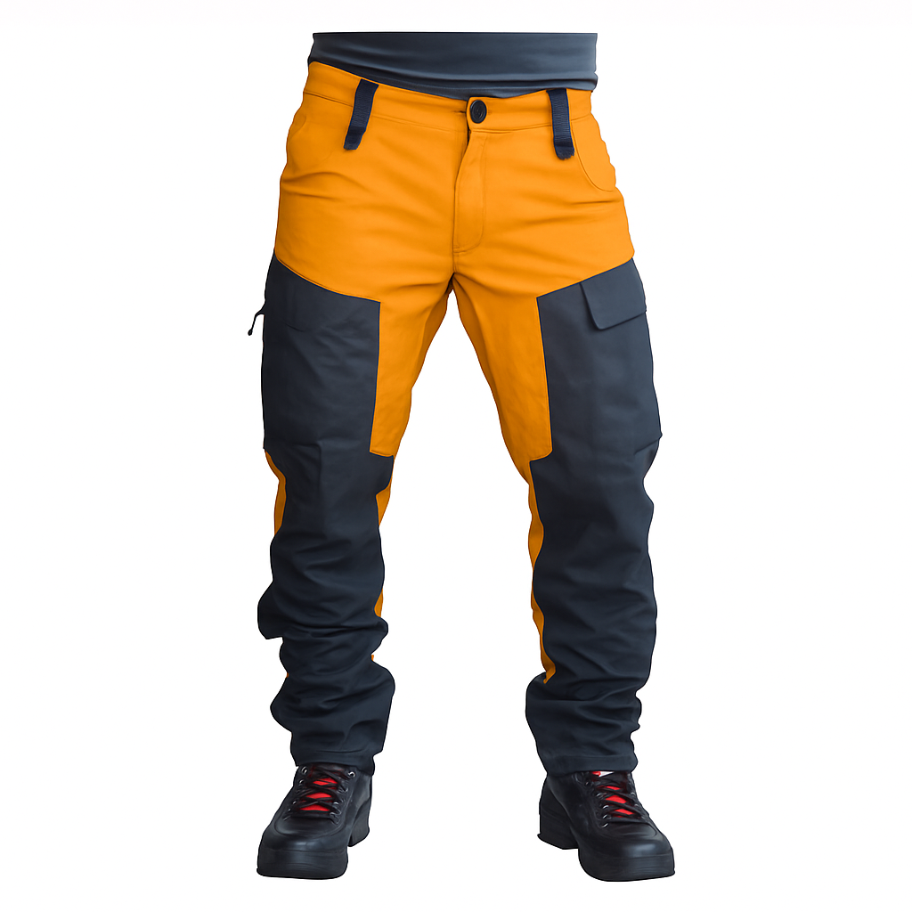 Jardioui M Pantalon de Travail Homme Multipoche Orange