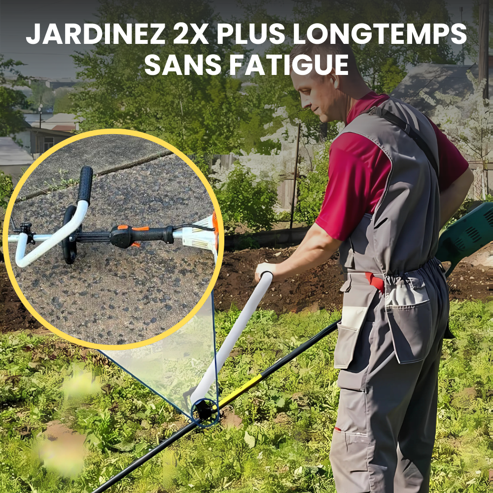 Jardioui Poignée Réglable Universelle pour Débroussailleuse (+1 Sangle Offerte)