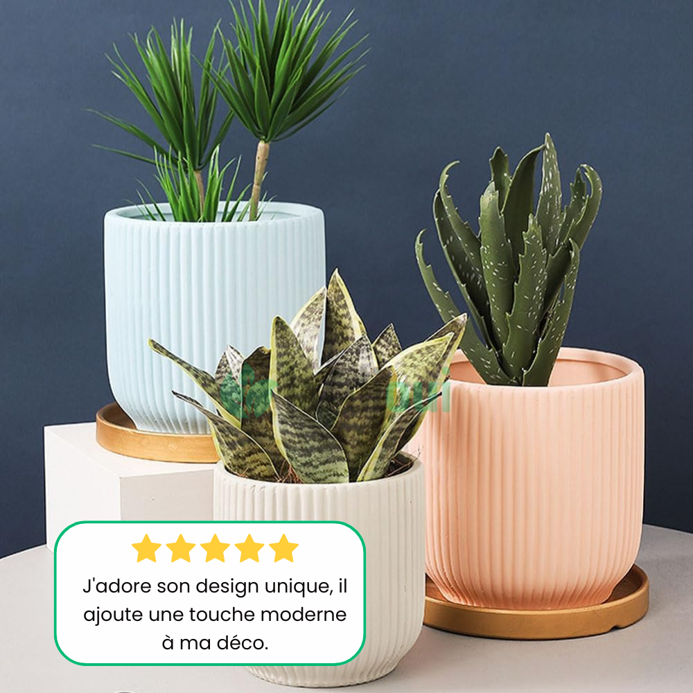 Jardioui Pot de Fleur en Céramique Élégant