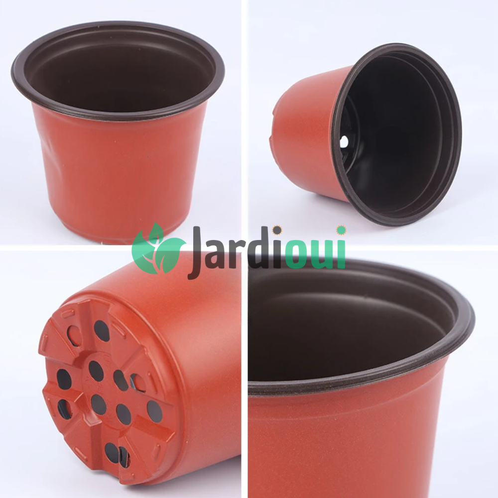 Jardioui Pot de Fleur Plastique Réutilisable