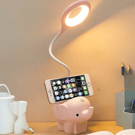 Jardioui Rose Lampe de Bureau LED pour Enfant