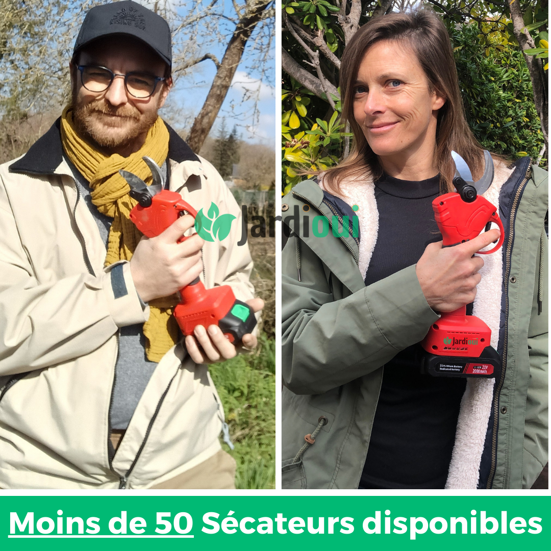 Jardioui Sécateur électrique pro sans fil (+Batterie Offerte)