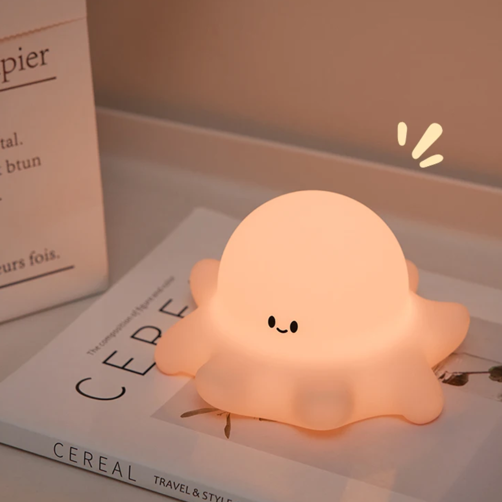 Jardioui Veilleuse Pieuvre Tactile Apaisante