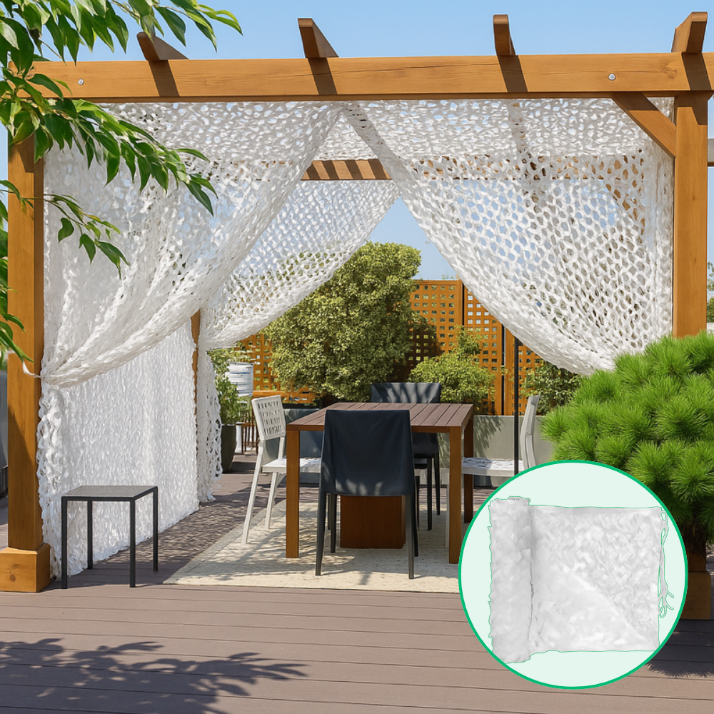 Jardioui Voile d'ombrage Camouflage Blanc